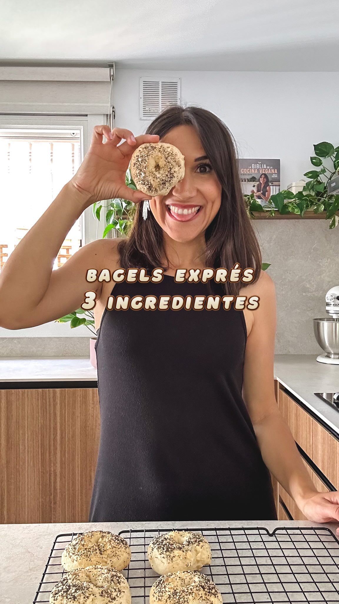Bagels exprés con paté vegetal