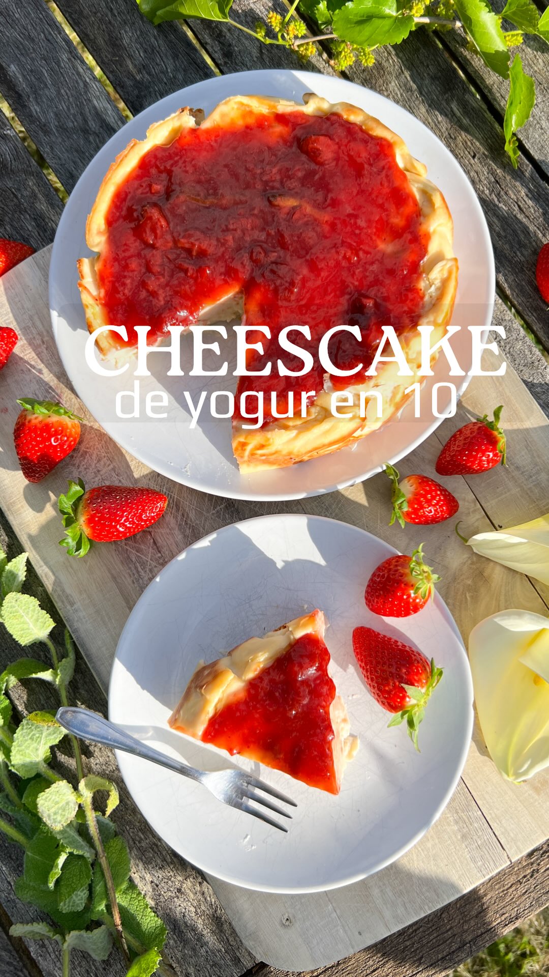 Cheesecake de yogur vegetal