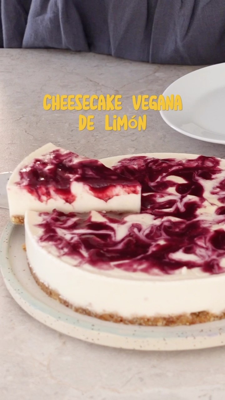 Cheesecake vegano de limón