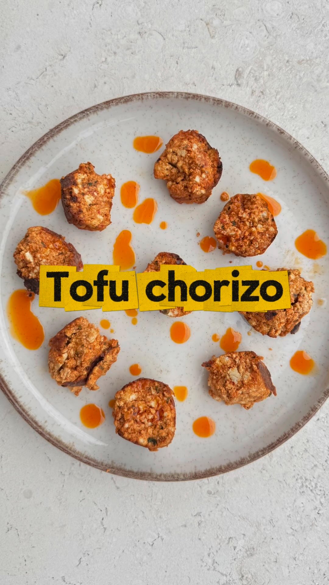 Chorizo vegano casero de tofu