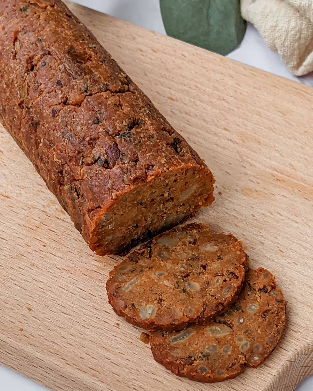 Chorizo vegano para bocadillos