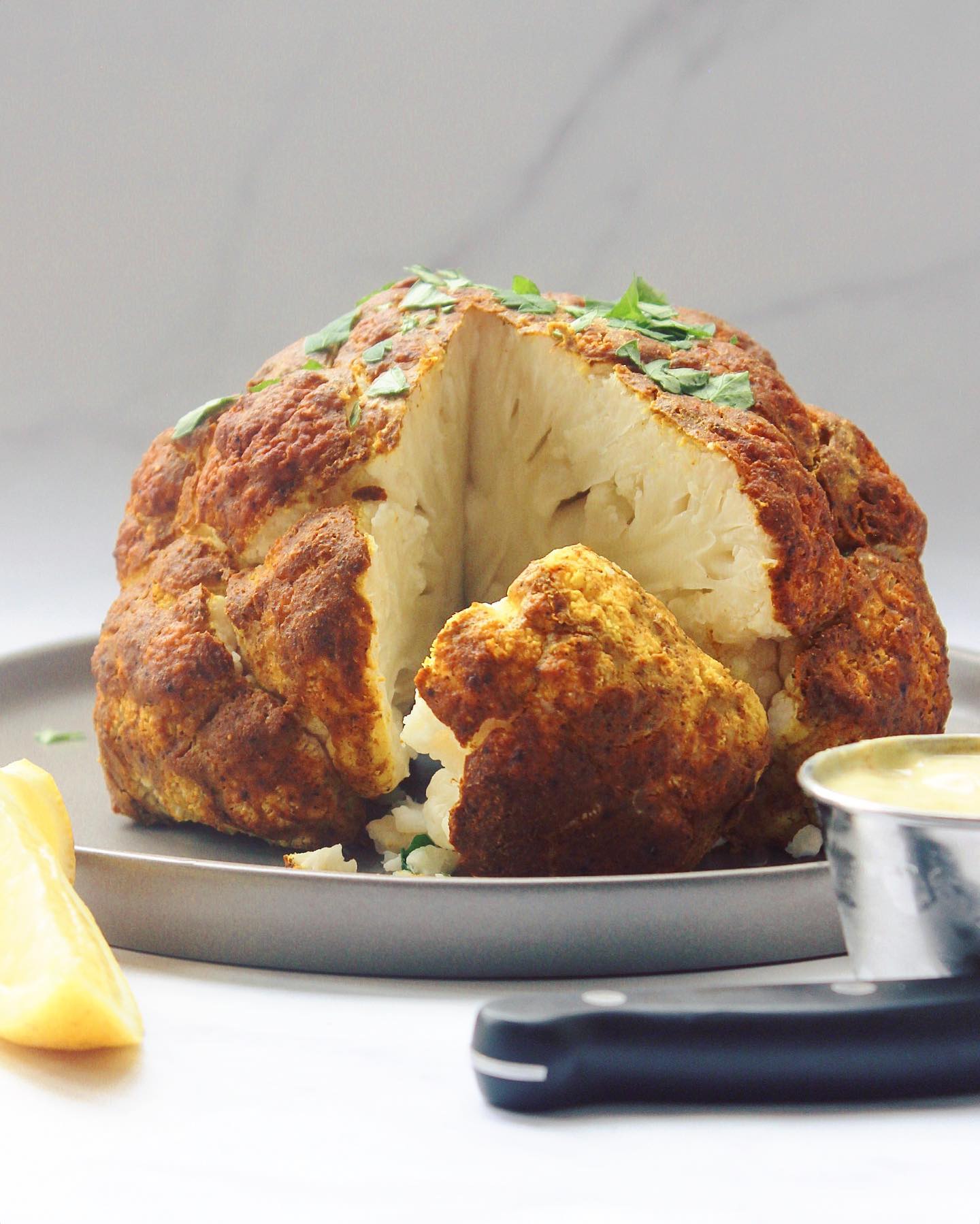 Coliflor asada estilo tandoori