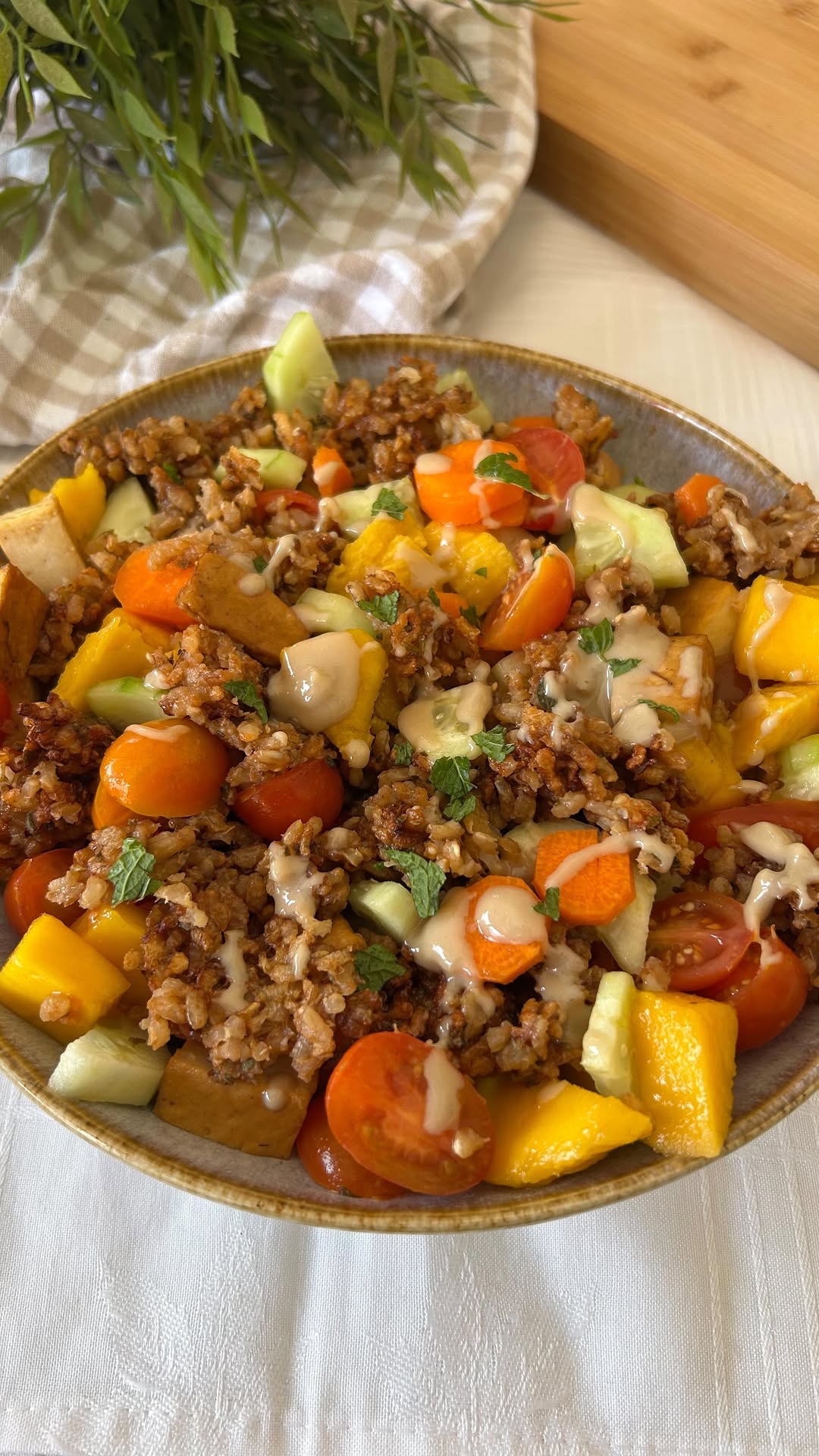 Ensalada crujiente de arroz