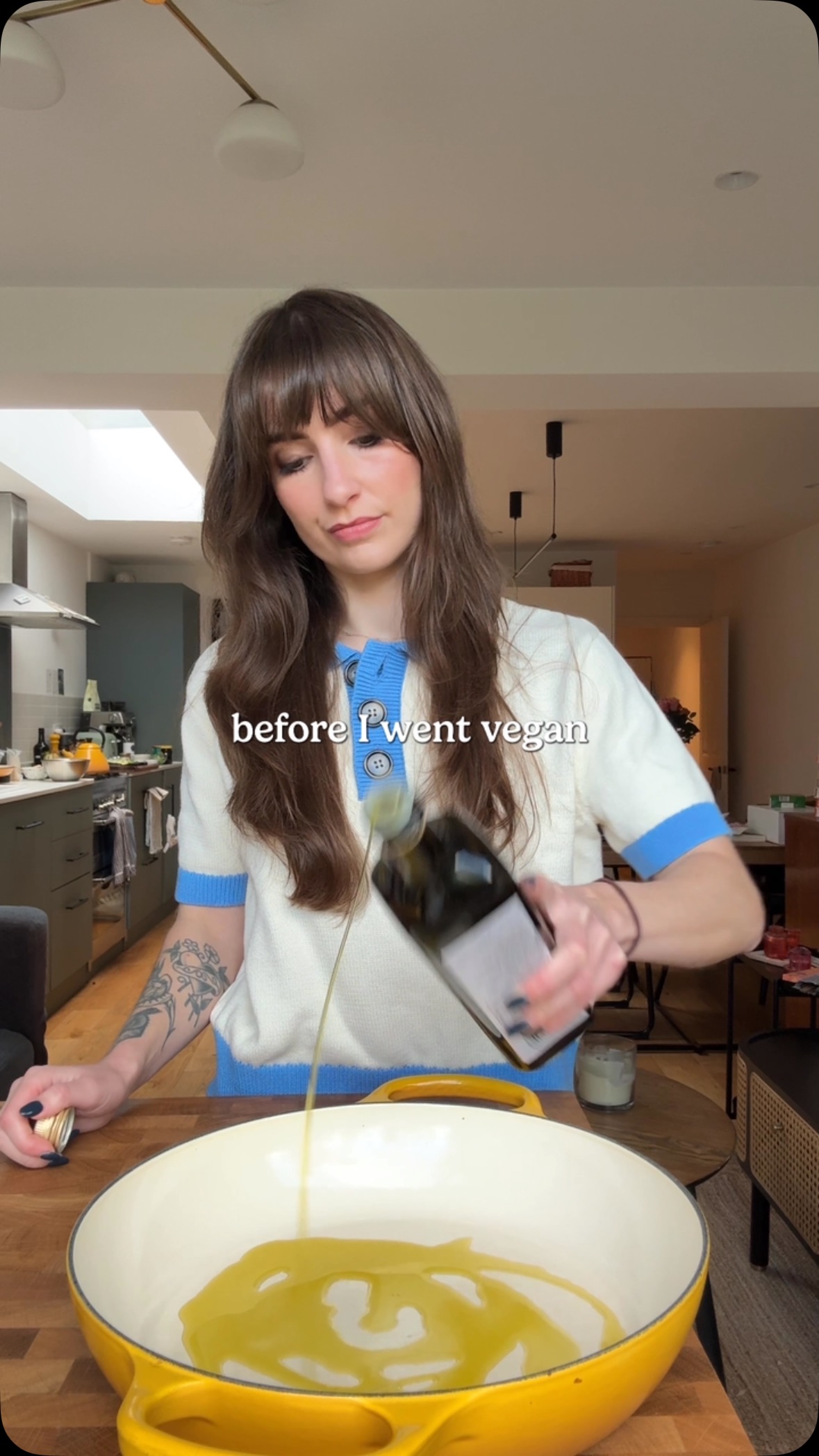 Garbanzos cacio e pepe con tofu balsámico