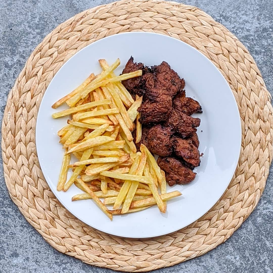 Medallones de soja texturizada al horno