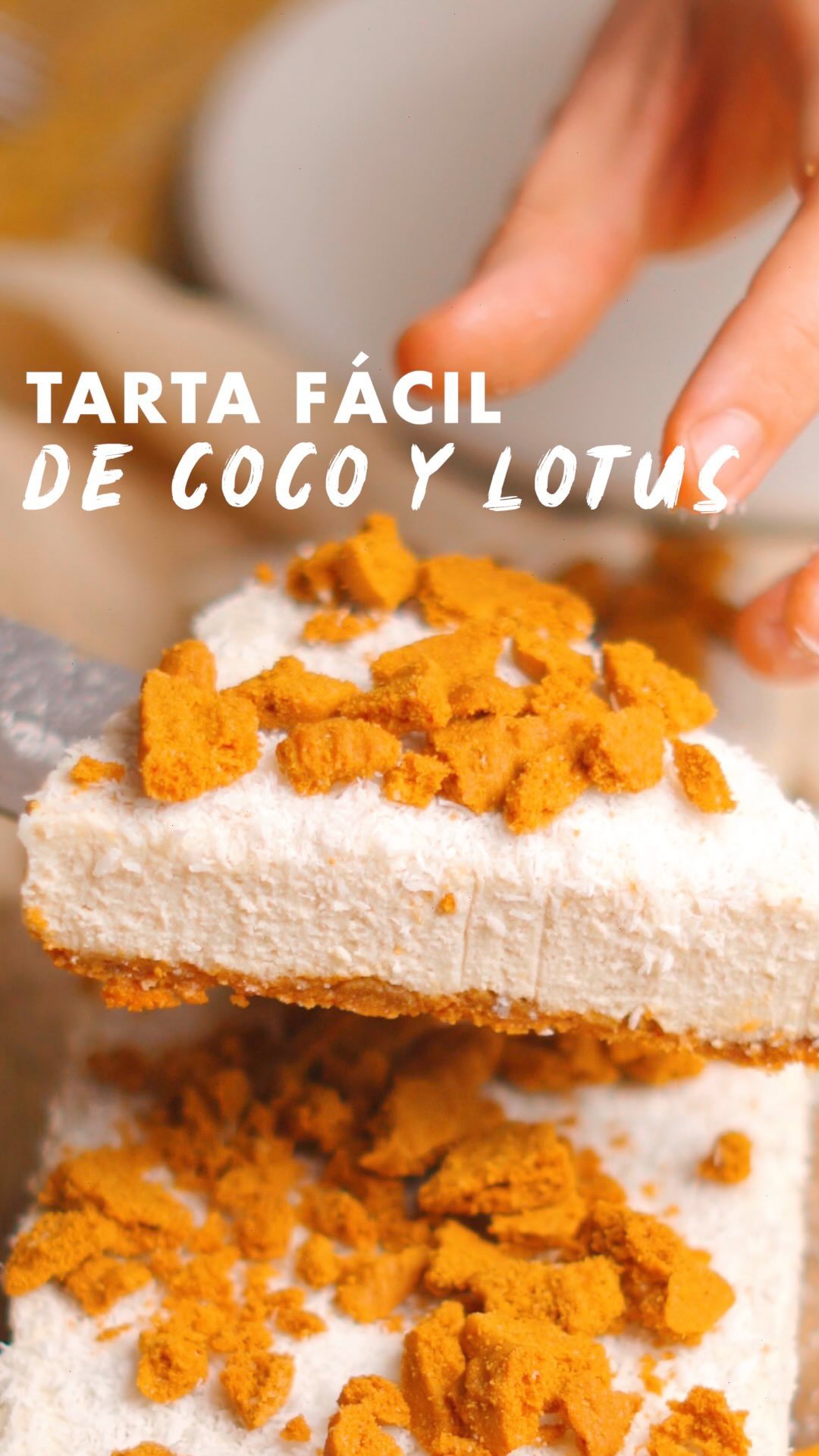 Tarta de coco y Lotus
