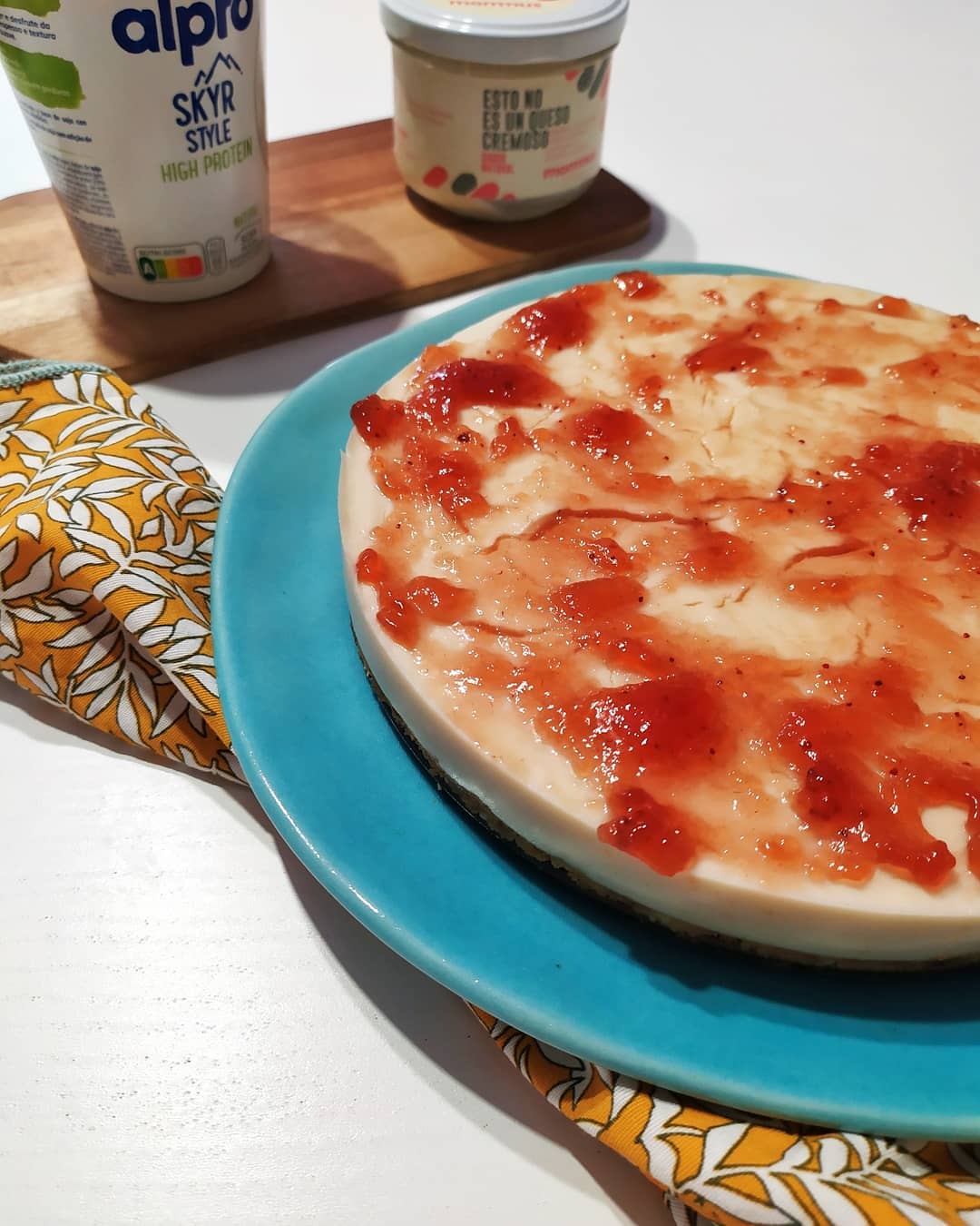 Tarta de queso vegan