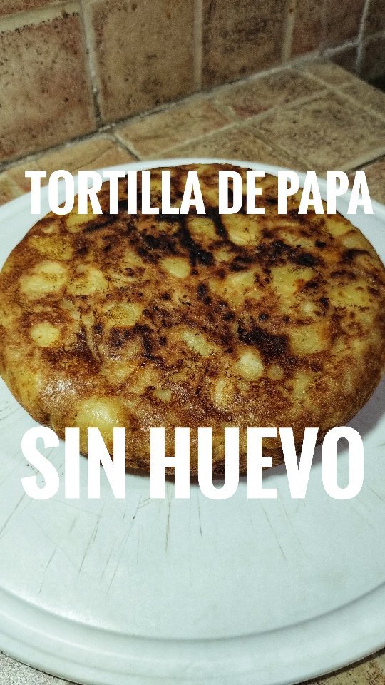 Tortilla de papa sin huevo
