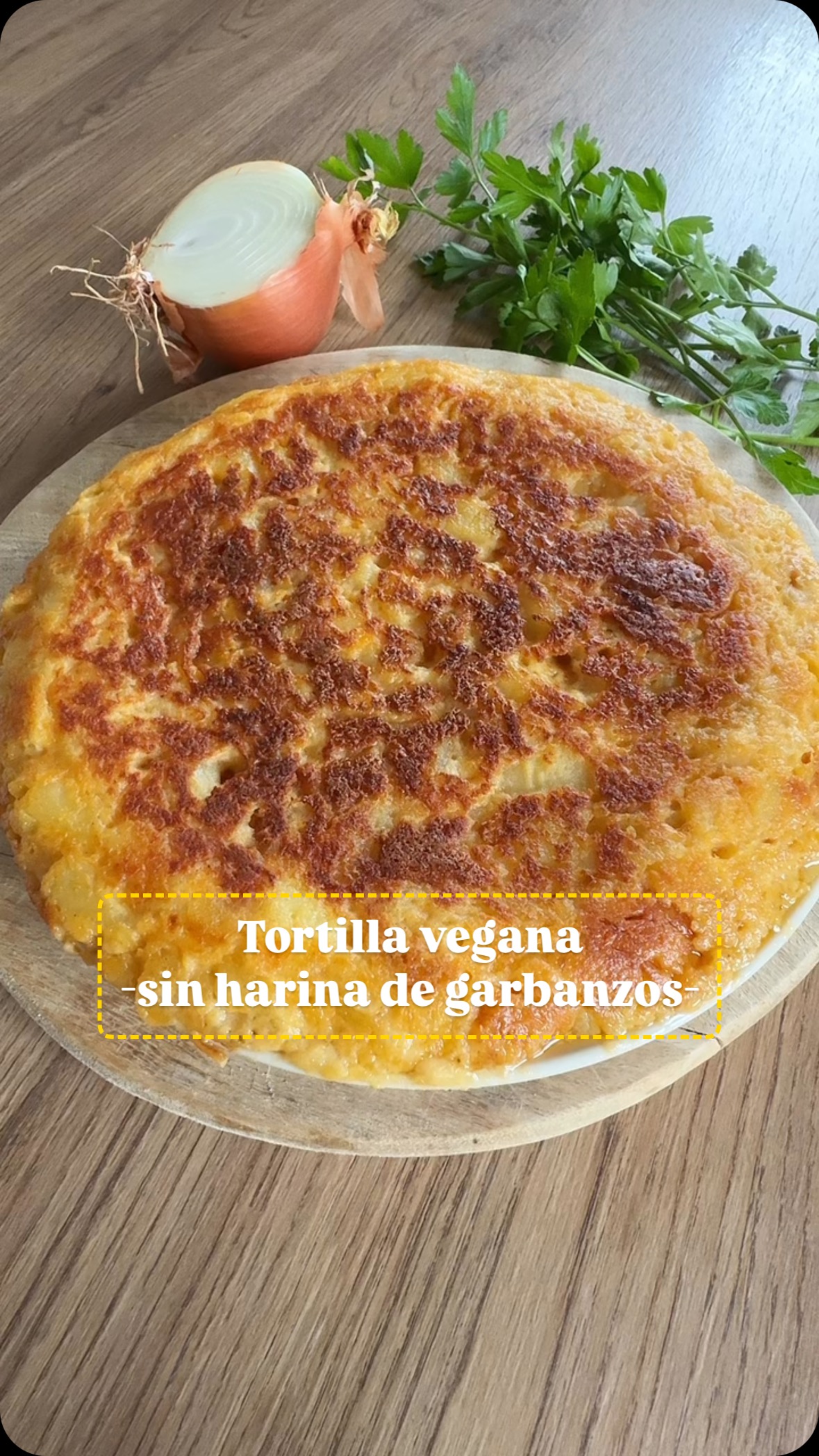 Tortilla vegana sin harina de garbanzo